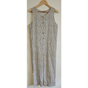 Cotton Cheetah Print Casual Summer Sleeveless Cropped Jumpsuit